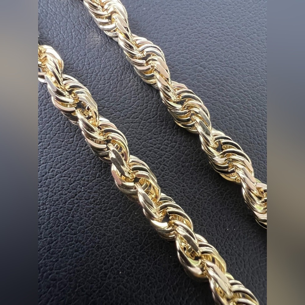 10k Gold Rope Necklace - Picture 2 of 8